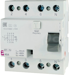 EFI6-P4 AC 40/0.03 Wyłącznik różnicowoprądowy