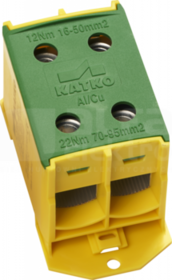 KL 2x95PE 16-95mm2 żółto-zielony Złączka kablowa podwójna