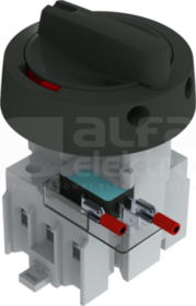 OKA KU 3P LK10 3-pol.LK10 czarny Uchwyt tablicowy z pokrętłem