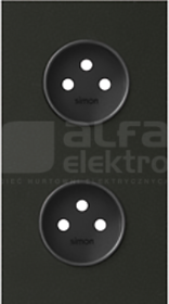 SIMON100 czarny mat Panel 2-krotny