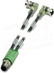 SAC-3P-M12Y/2X3,0-PUR/M12FR-2L Kabel czujnika/urządzenia wykonawczego