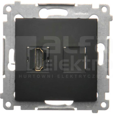 SIMON54 czarny mat Gniazdo HDMI