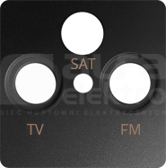 SIMON82 grafit Pokrywa gniazda TV-SAT-FM