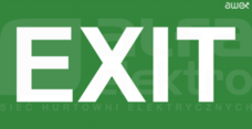 PM28 100x300 zielony/biały Piktogram mały EXIT