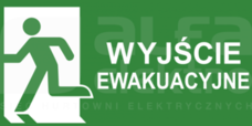 PM35 100X300 zielony/biały Piktogram wyjście ewakuacyjne lewostronne