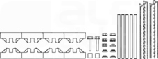 M-1/10TN SET Wspornik szyn zbior+profil