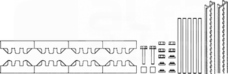 M-2/5TN SET Wspornik szyn zbior+profil