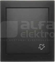 AQUACLICK 10AX 250V IP44 czarny Przycisk dzwonek bryzgoszczelny