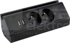 FS-13/B 2x2P+Z, 2xUSB Gniazdo meblowe