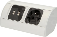 OR-AE-1310 230V+2xUSB Gniazdo meblowe
