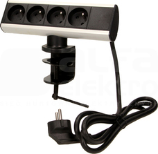 OR-AE-13102 4x2P+Z 1,8m Gniazdo meblowe z uchwytem montażowym