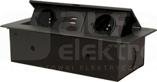 OR-AE-13109 2x230V+USB Gniazdo meblowe