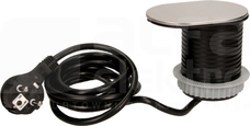 OR-AE-13124 1xUSB 1x2P+Z Gniazdo wpuszczane w blat