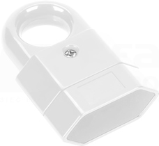 OR-AE-13181/W 2P białe Gniazdo euro płaskie z uchwytem