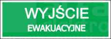 PIKTOGRAM 112x312 Piktogram wyjscie ewakuacyjne