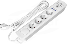 OR-AE-13243 230VAC 2300W 10A 4x2P+Z 3m Przedłużacz z filtrem
