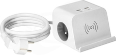 OR-AE-13249/W 4xUSB 2x2P+Z 1,4m biały Listwa zasilająca z ładowarką USB