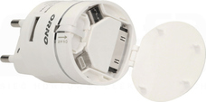 OR-AE-1389 230V 5VDC 1A Ładowarka USB 3w1 iPhone/android