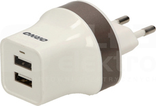 OR-AE-1392 2xUSB 5VDC/2,1A Ładowarka sieciowa