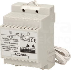 OR-DOM-SG-918ZD 18VDC Zasilacz DIN do zest.SAGITTA/SALEM