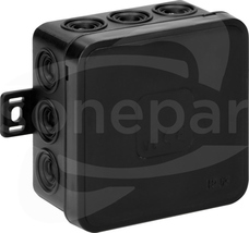 75x75x41 IP54 czarny Puszka instalacyjna natynkowa