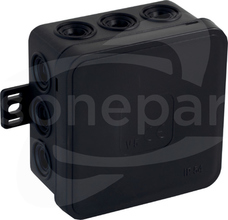 75x75x41 IP54 czarny (66szt) Puszka instalacyjna natynkowa