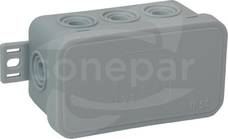 80x45x41 IP54 szary (100szt) Puszka instalacyjna natynkowa
