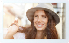 LCD 10" biały Monitor