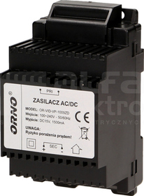 OR-VID-VP-1009ZD 15VDC/1,5A Zasilacz na szynę DIN
