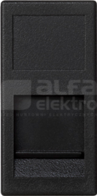 CONNECT szary grafit Płytka teleinformatyczna K45/2+osłona