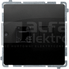 BASIC/M 1XRJ45 kat5 czarny mat Gniazdo komputerowe