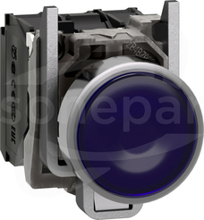 XB4BW36G5*KRYTY GUZIK N/O+N/ NIEBIESKI Przyc.podśw.z samo.powr.LED