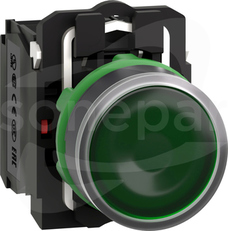 XB5AW33B5*LED, N/O+N/Z, 24V, Przyc.podśw.z samo.powr.