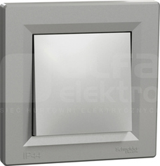ASFORA IP44 aluminium Łącznik 1-bieg.z ramką