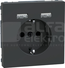 MERTEN SYSTEM D SCHUKO 2xUSB 2,4A antracyt Gniazdo z ładowarką USB