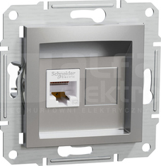 ASFORA kat.5e UTP aluminium Gniazdo komputerowe 1x bez ramki