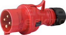 TWIST 32A 4P 400V IP44 WPP Typ B Wtyczka przenośna prosta