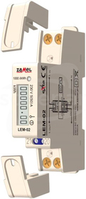LEM-02 230VAC IP20 LCD Licznik energii 1-faz.na szynę