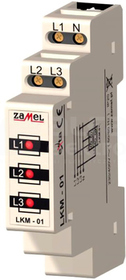 LKM-01-10 230V/400V 3xLED czerwony TN Wskaźnik zasilania