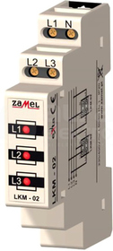 LKM-02-10 230V/400V 3xLED czerwony TN/IT Wskaźnik zasilania