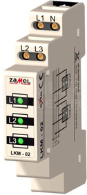LKM-02-20 230V/400V 3xLED zielony TN/IT Wskaźnik zasilania