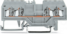 279-835 czarna 1,5mm2 Złączka przelotowa 4-przew.