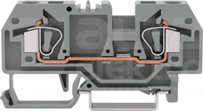 282-901 szara 6mm2 Złączka przelotowa