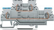 279-512 1,5mm2 szara Złączka 2-piętrowa N/L