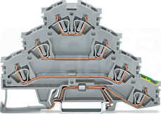 281-530 szara 4mm2 Złączka silnikowa L1L2L3PE