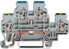 870-517 szara 2,5mm2 Złączka dwupięt.PE/N