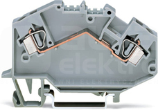 781-601 szara 4mm2 Złączka przelotowa 2-przewod