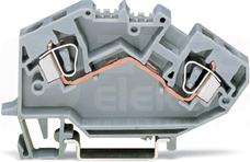 782-601 szara 6mm2 Złączka przelotowa 2-przewod