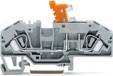 282-697 szara 6mm2 Złączka przelotowa 3przewod.