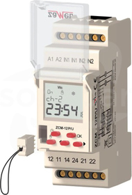 ZCM-12P/U 24-250VAC/30-300VDC Programator czasowy 2-kan.tygodn.